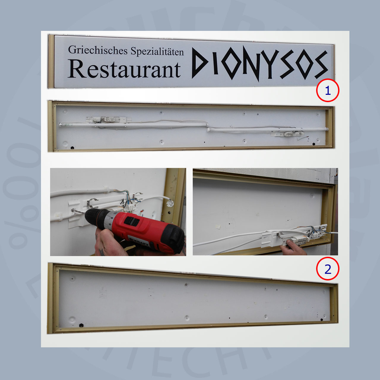 LED P-230 Volt Umrüst Montageplatte