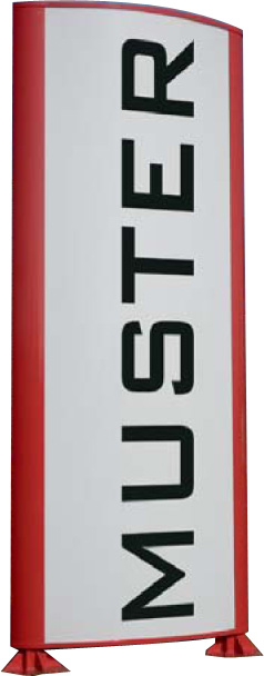 Pylon 2-seitig gewölbt inkl. Statik