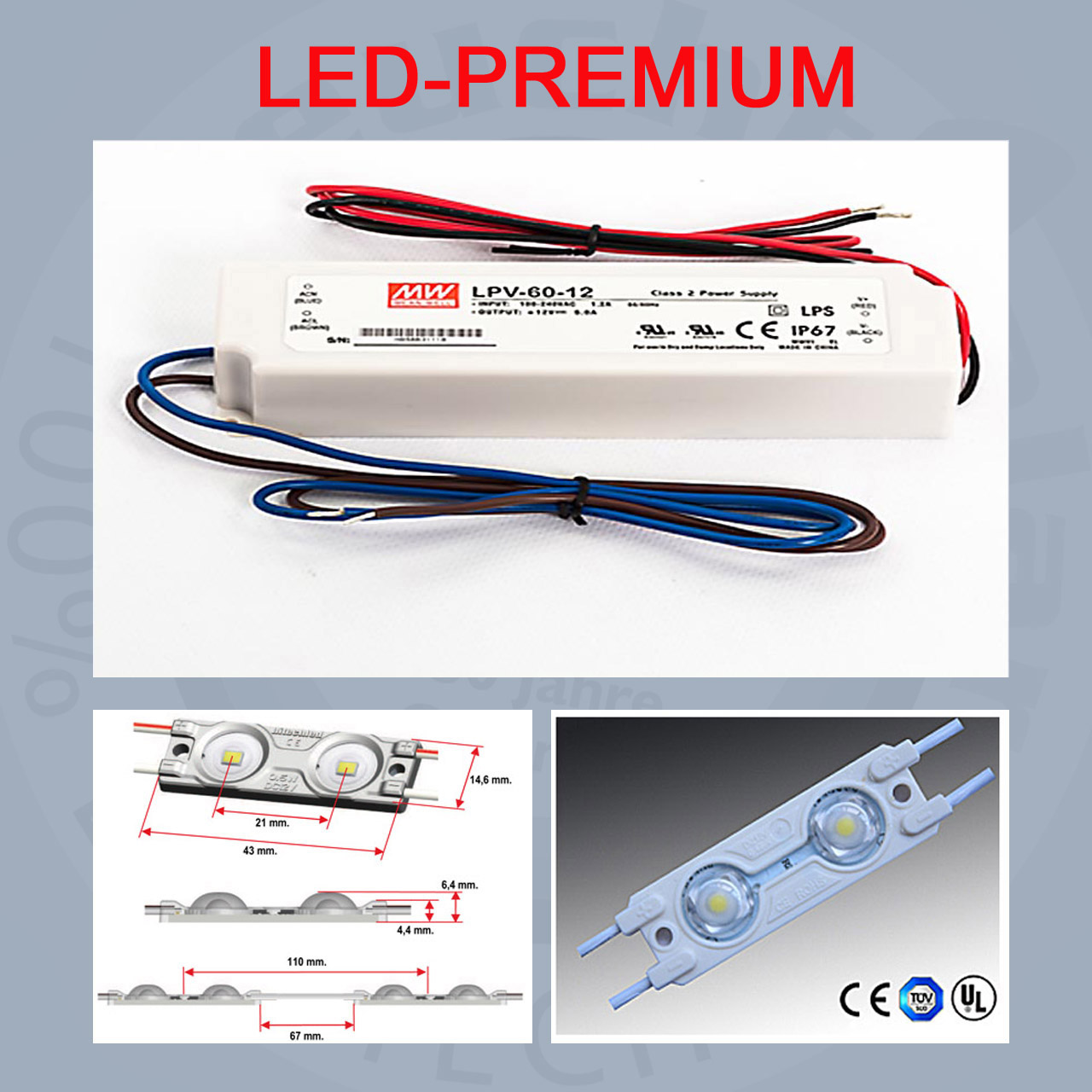 LED Säule aus Acrylglas