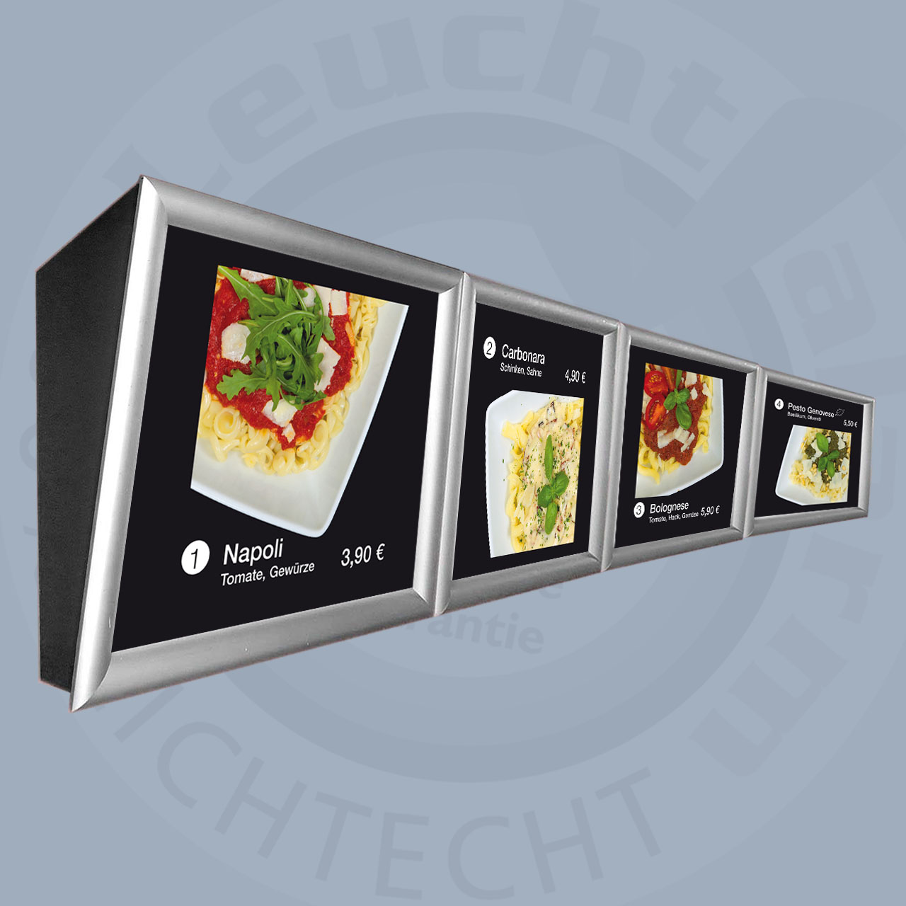 Digitaldruck für Menüboard Klapprahmen