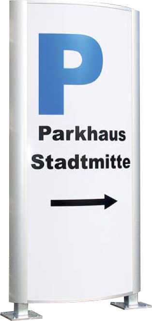 Pylon 2-seitig gewölbt inkl. Statik