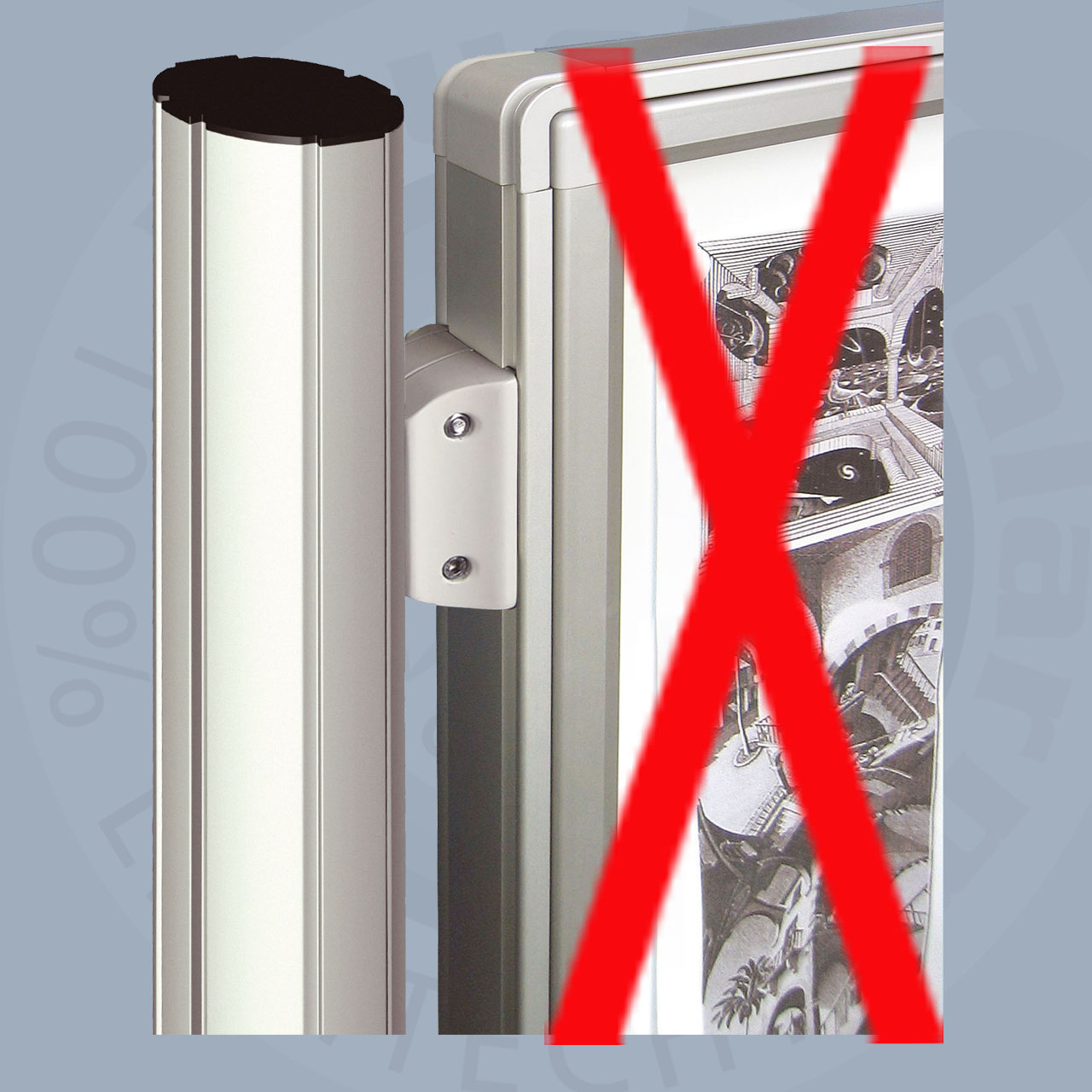 Ständer-Set Quatro für Schaukasten 100