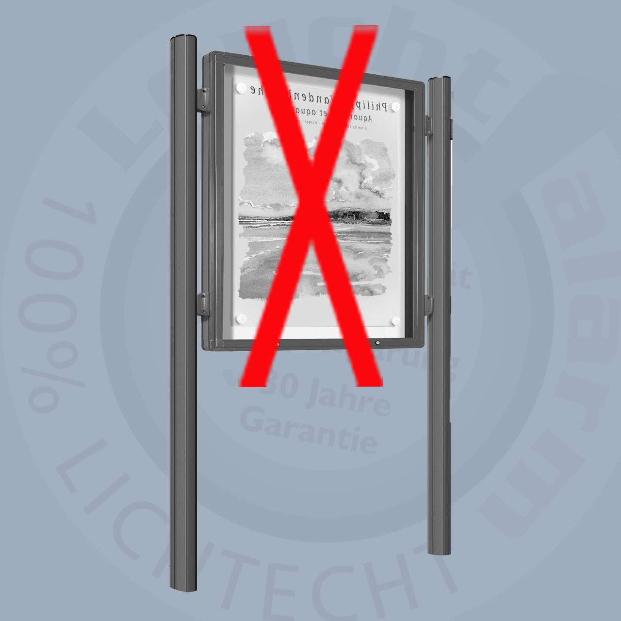 Ständer ohne Schaukasten