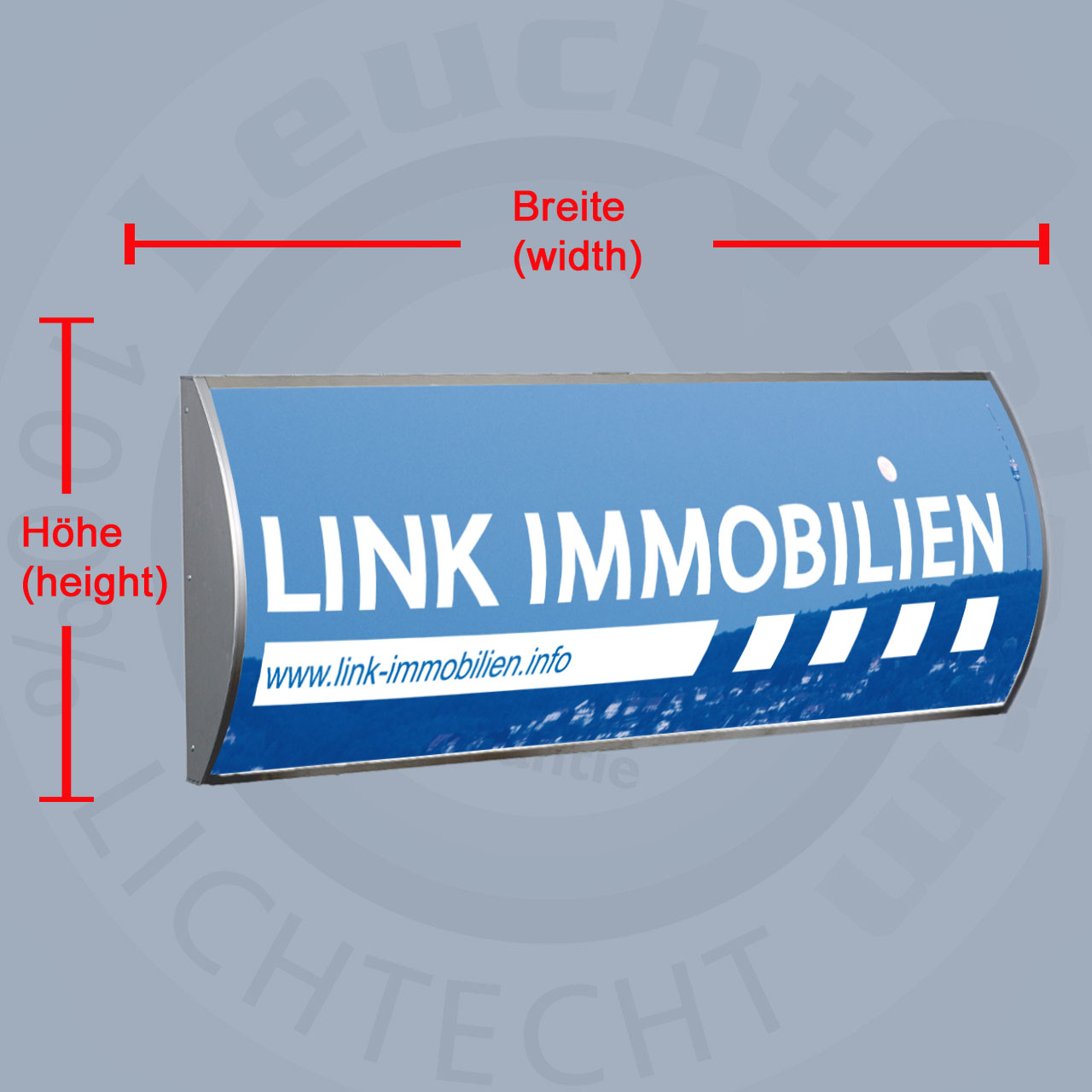 Digitaldruck für Leuchtkasten gewölbt