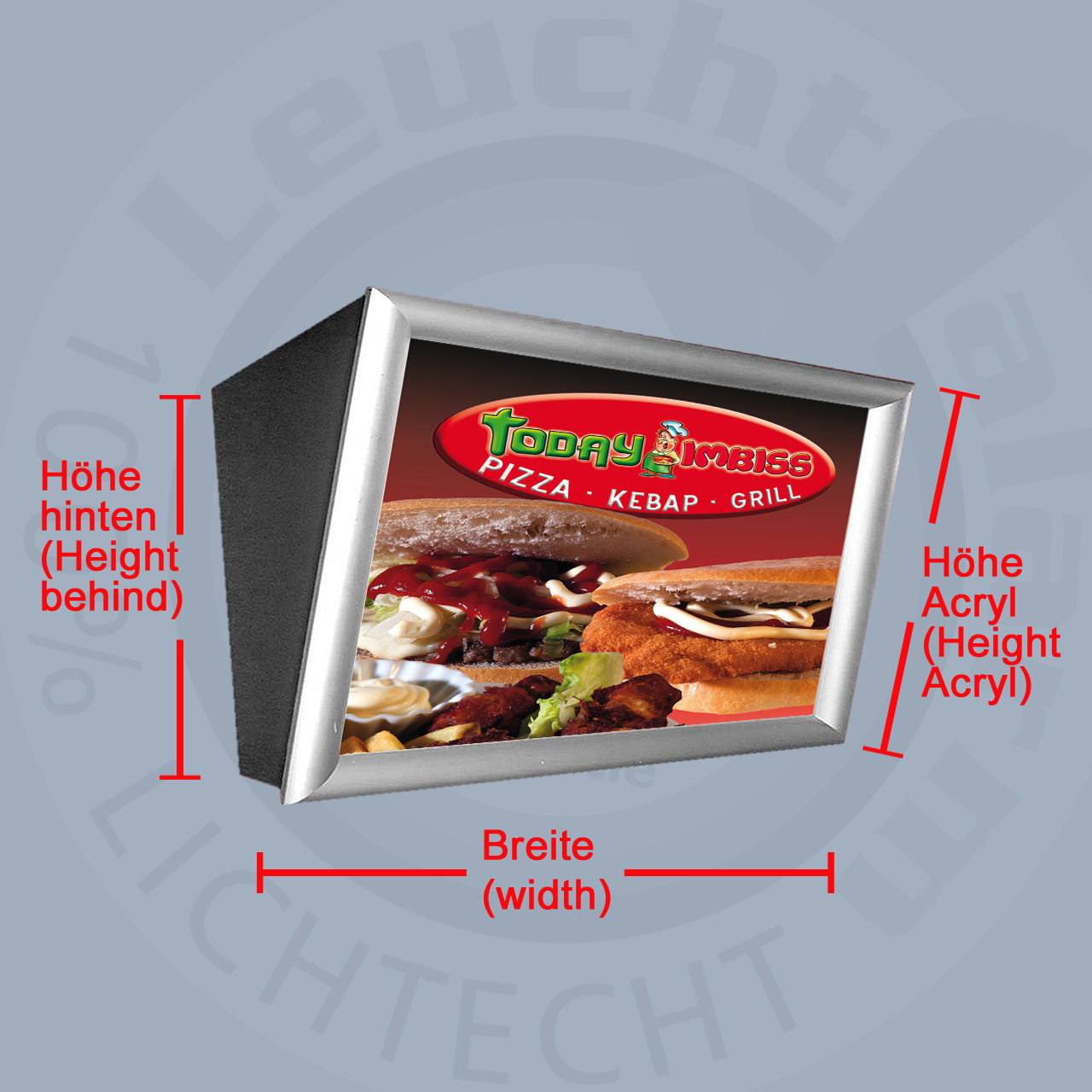 Digitaldruck für Menüboard Klapprahmen