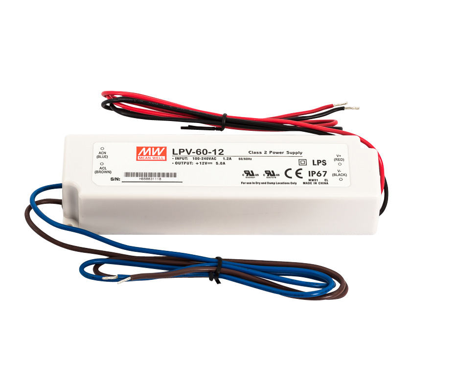 LPV-60-12 Meanwell Netzteil 230Volt  - 12V  5A 60Watt