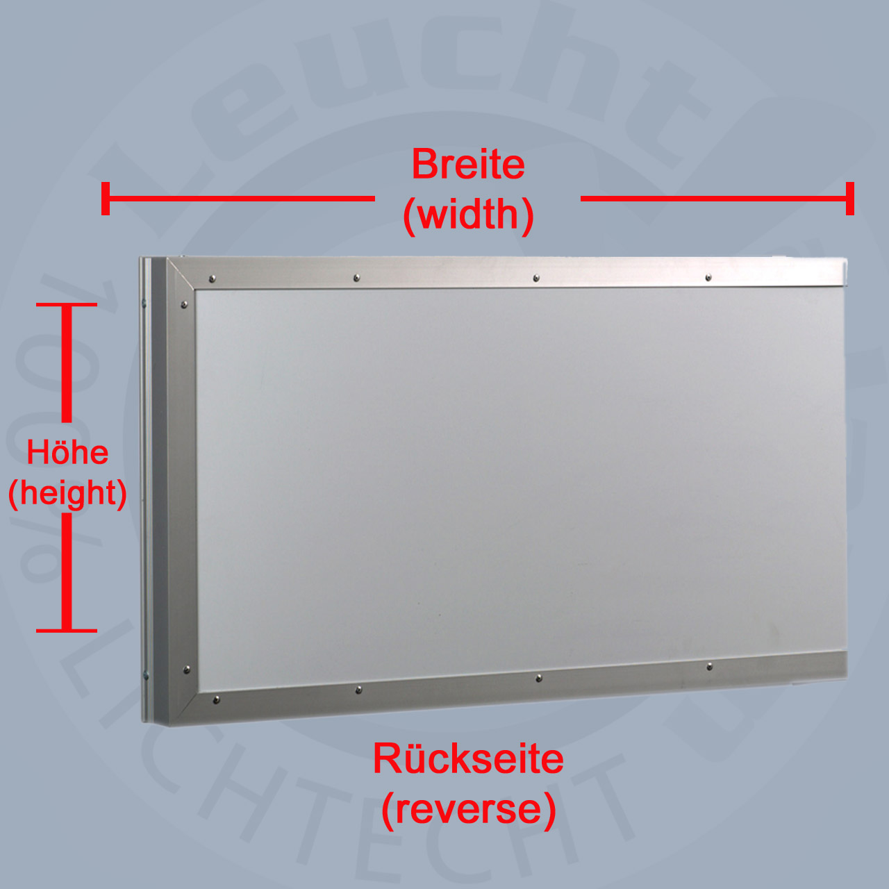 Flat-LED-Leuchtkasten Breite 4000 mm – Express