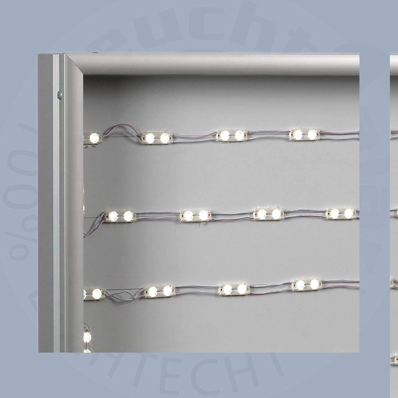 Flat-LED-Leuchtkasten Breite 4000 mm – Express