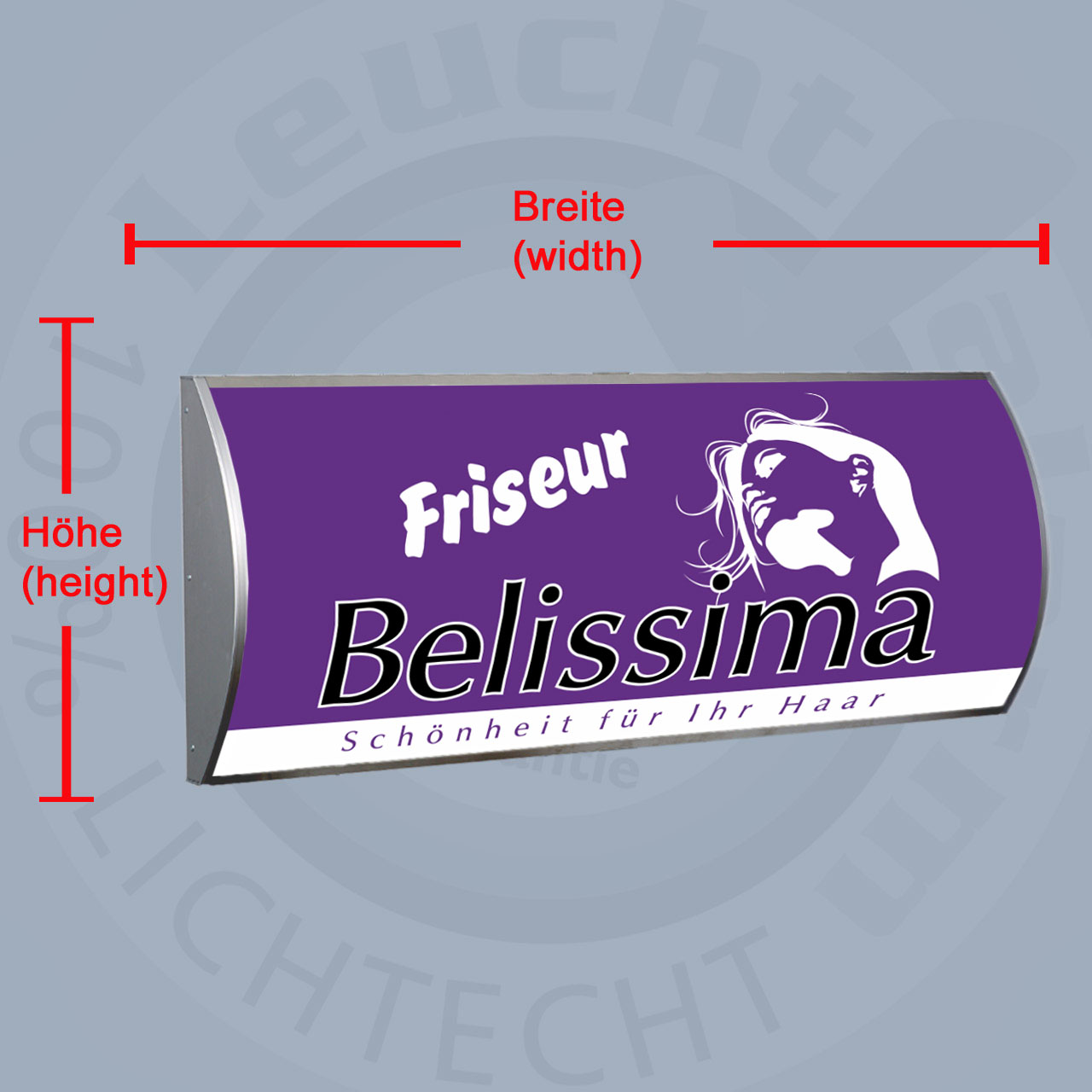 Digitaldruck für Leuchtkasten gewölbt