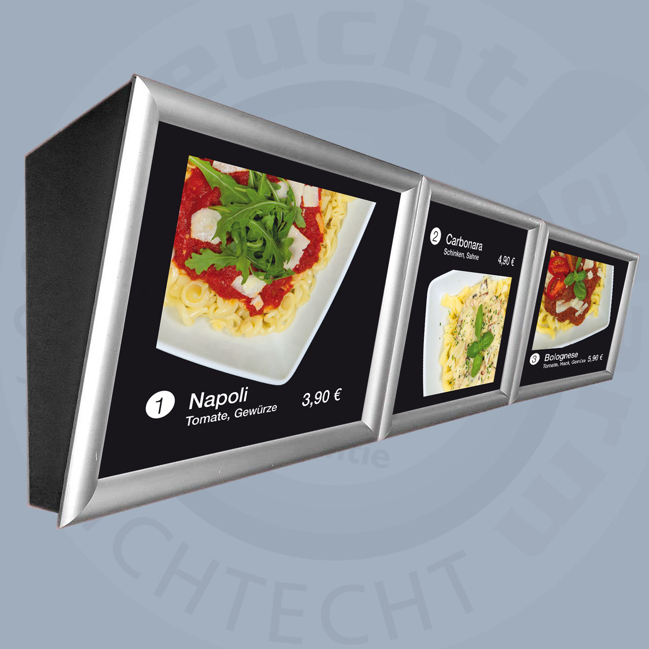 Digitaldruck für Menüboard Klapprahmen