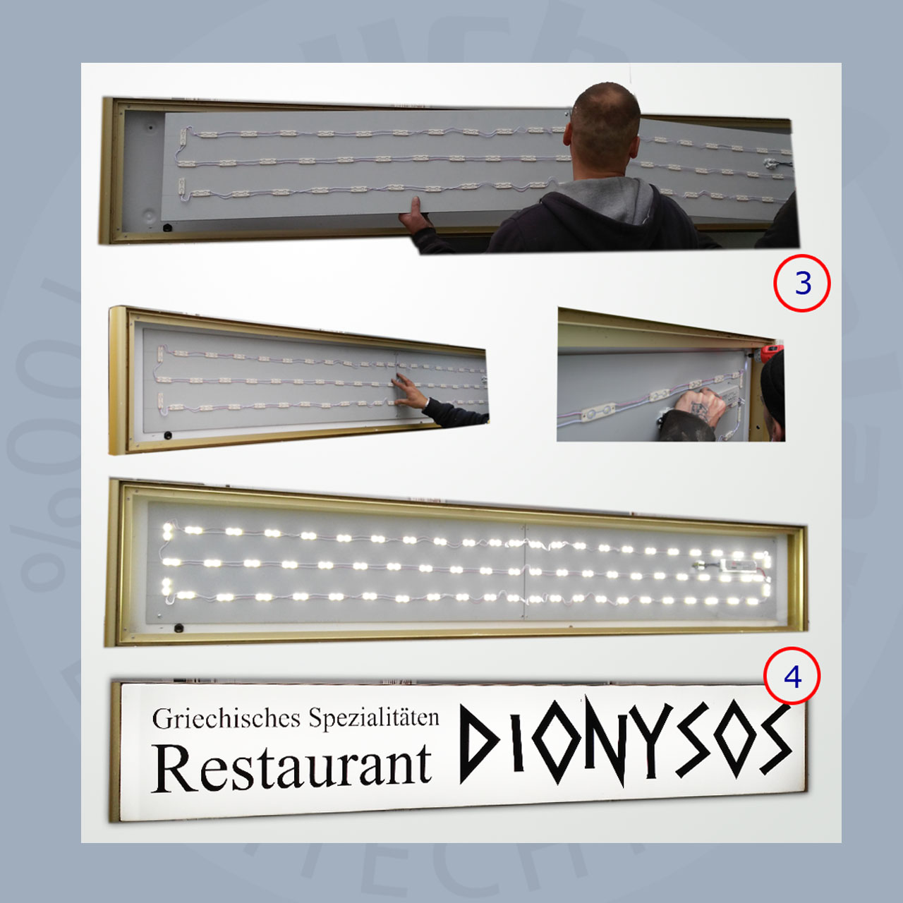 LED P-230 Volt Umrüst Montageplatte